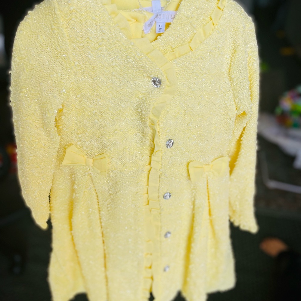 Nannette Baby 2-Piece Glitter Dress and Coat Set - Picture 5 of 5